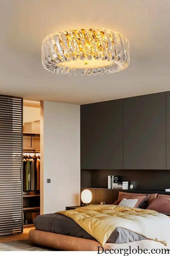 Olivia's Art Deco Crystal Glass LED Chandelier - DecorGlobe