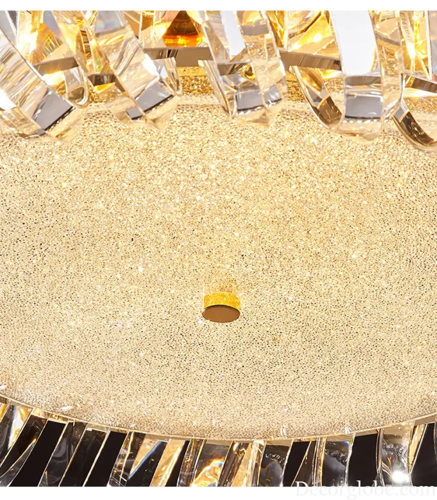 Olivia's Art Deco Crystal Glass LED Chandelier - DecorGlobe