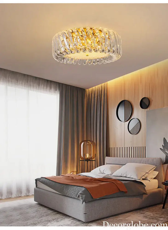 Olivia's Art Deco Crystal Glass LED Chandelier - DecorGlobe