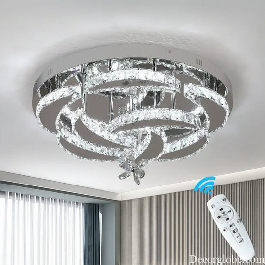 Flower Led Ceiling Lamp Modern Crystal Drop Chandelier Pendant Light Ceiling Light Home Decor Fixtures Living Room RC