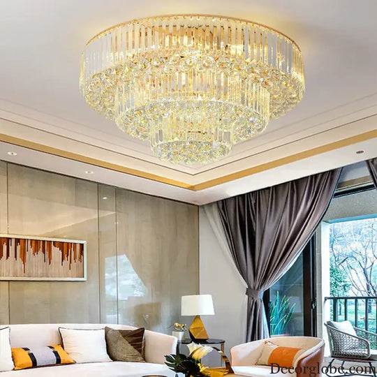 Dimmable LED Ceiling Lights - Classical Elegance with Remote Control for Living Room Decor - DecorGlobe
