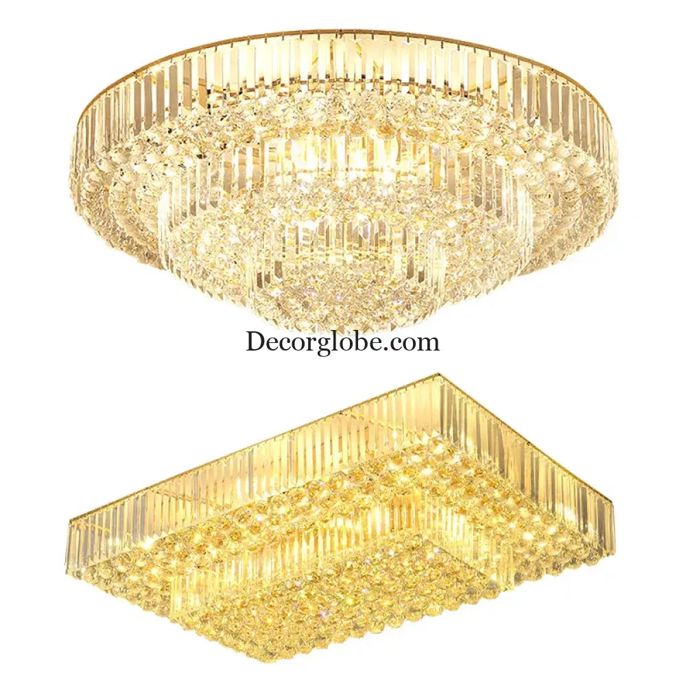 Dimmable LED Ceiling Lights - Classical Elegance with Remote Control for Living Room Decor - DecorGlobe