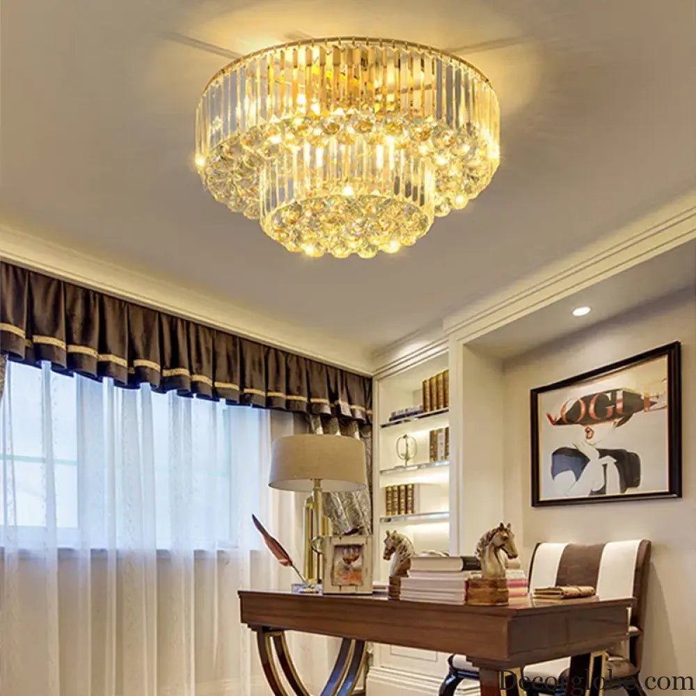 Dimmable LED Ceiling Lights - Classical Elegance with Remote Control for Living Room Decor - DecorGlobe