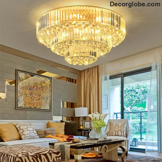 Dimmable LED Ceiling Lights - Classical Elegance with Remote Control for Living Room Decor - DecorGlobe