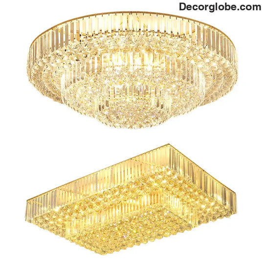 Dimmable LED Ceiling Lights - Classical Elegance with Remote Control for Living Room Decor - DecorGlobe