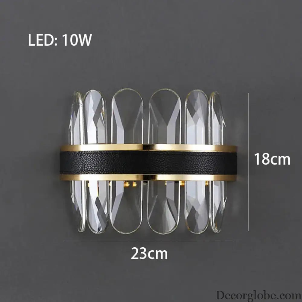 Dimmable LED Crystal Oval Ceiling Chandeliers - Black Leather Luxury Lustres for Dining Room Decor - DecorGlobe