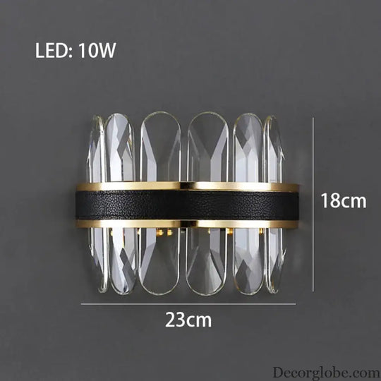 Dimmable LED Crystal Oval Ceiling Chandeliers - Black Leather Luxury Lustres for Dining Room Decor - DecorGlobe