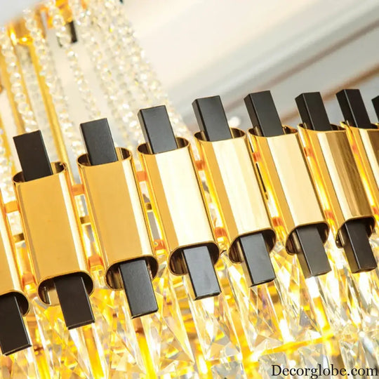 Duplex Building Chandelier - Post-Modern Light Luxury Crystal Elegance for Villas, Living Rooms, and Staircase Illumination - DecorGlobe