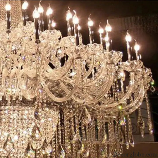 Duplex Layer Crystal Candle Chandelier for Villa and Hotel Hall Chandelier