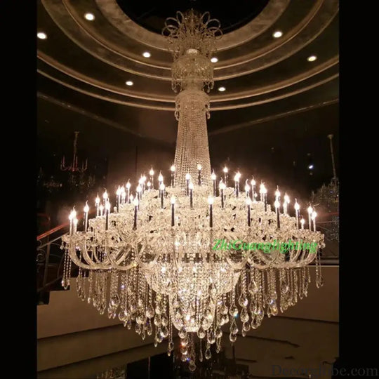 Duplex Layer Crystal Candle Chandelier for Villa and Hotel Hall Chandelier