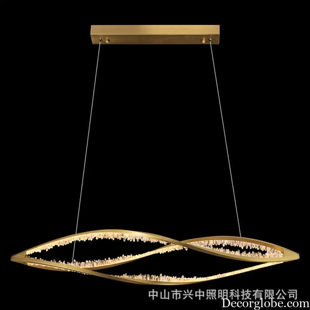Duplex Staircase Long Crystal Chandelier for Loft & Open-Air Spaces