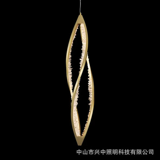 Duplex Staircase Long Crystal Chandelier for Loft &amp; Open-Air Spaces