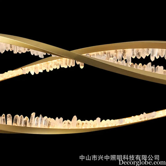 Duplex Staircase Long Crystal Chandelier for Loft &amp; Open-Air Spaces