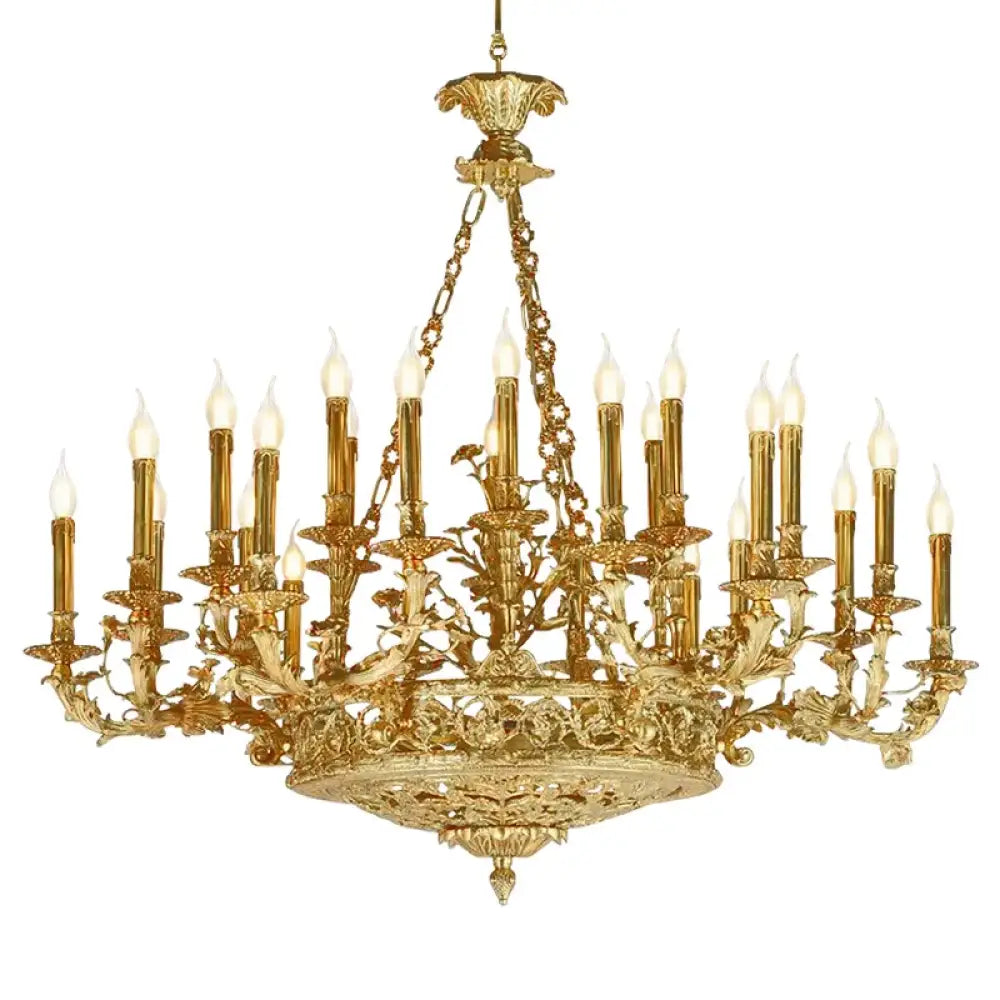 ÉLANOR French European Brass Candle Chandelier Chandelier