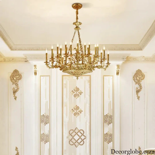 ÉLANOR French European Brass Candle Chandelier Chandelier