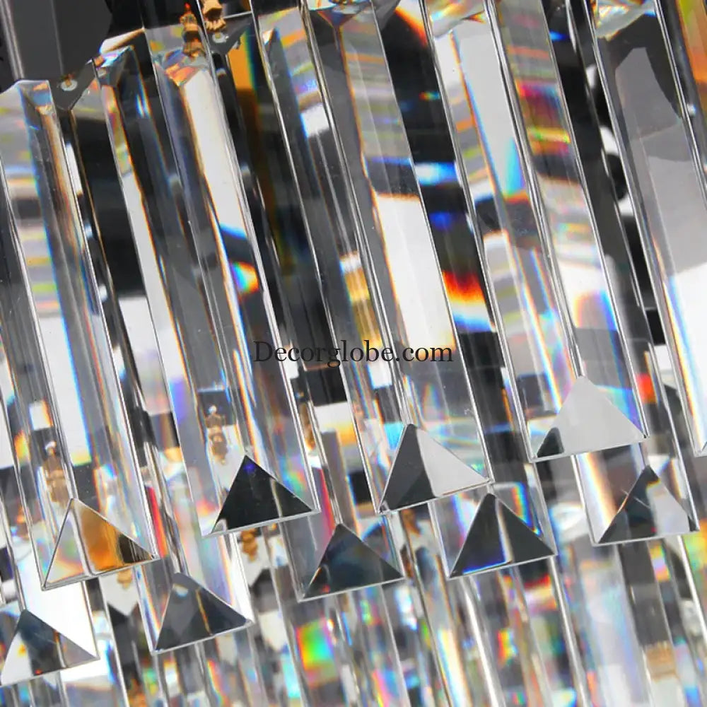 Elegant Black Crystal Chandelier - A Postmodern Light Luxury Addition for Modern Living Rooms and Bedrooms - DecorGlobe