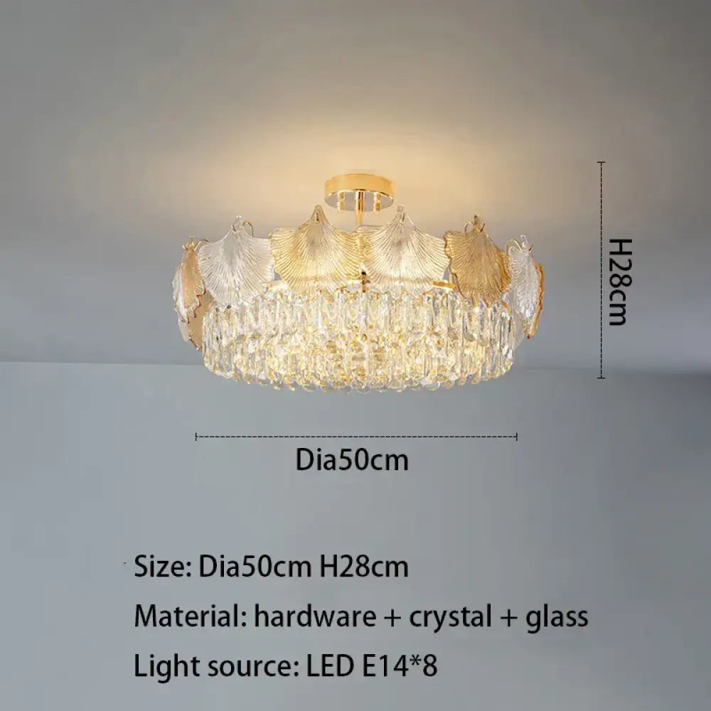 Elegant Crystal Ceiling Chandelier with LED Lighting - Luxury Home Decoration for Living Rooms, Bedrooms, and Restaurants - DecorGlobe