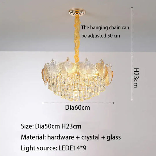 Elegant Crystal Ceiling Chandelier with LED Lighting - Luxury Home Decoration for Living Rooms, Bedrooms, and Restaurants - DecorGlobe