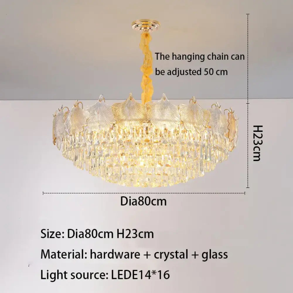 Elegant Crystal Ceiling Chandelier with LED Lighting - Luxury Home Decoration for Living Rooms, Bedrooms, and Restaurants - DecorGlobe