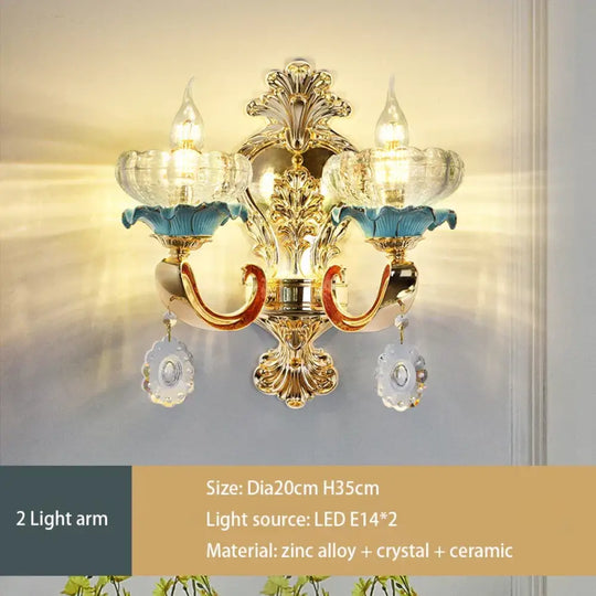Elegant European Crystal Ceramic Chandelier - A Modern Light Luxury Fixture for Living Rooms, Bedrooms, Dining Rooms, and Villa Duplex Buildings - DecorGlobe