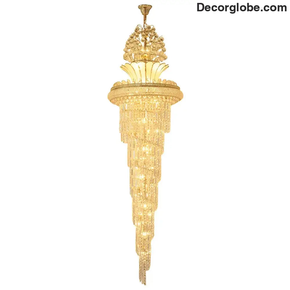 Elegant European-Style Crystal Chandelier - Ideal for Duplex Buildings, Hotel Villas, and Grand Staircases - DecorGlobe