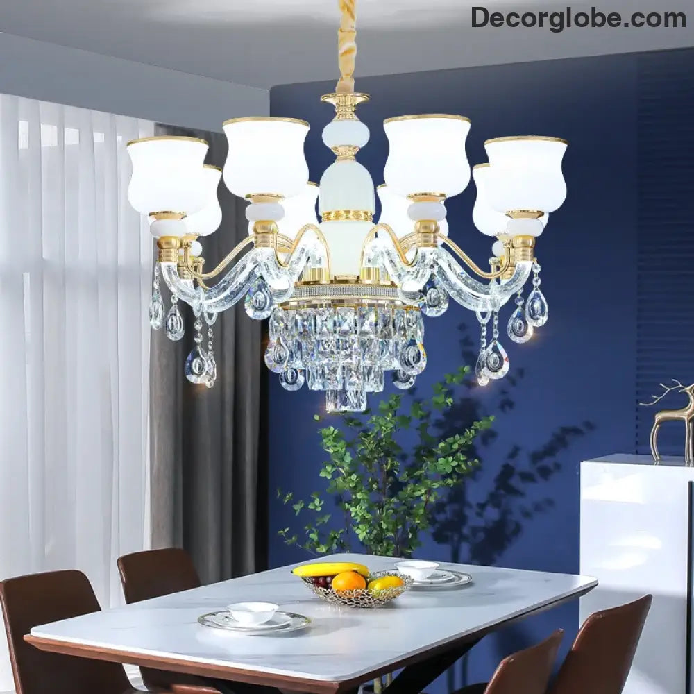 Elegant European Style Crystal Chandelier - Luxury Main Light for Living Rooms, Dining Rooms, and Villa Halls - DecorGlobe