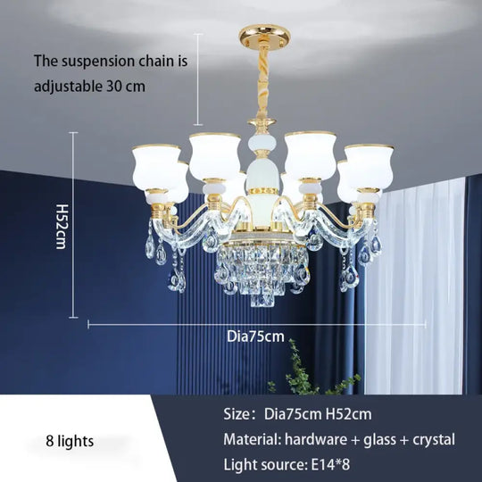 Elegant European Style Crystal Chandelier - Luxury Main Light for Living Rooms, Dining Rooms, and Villa Halls - DecorGlobe