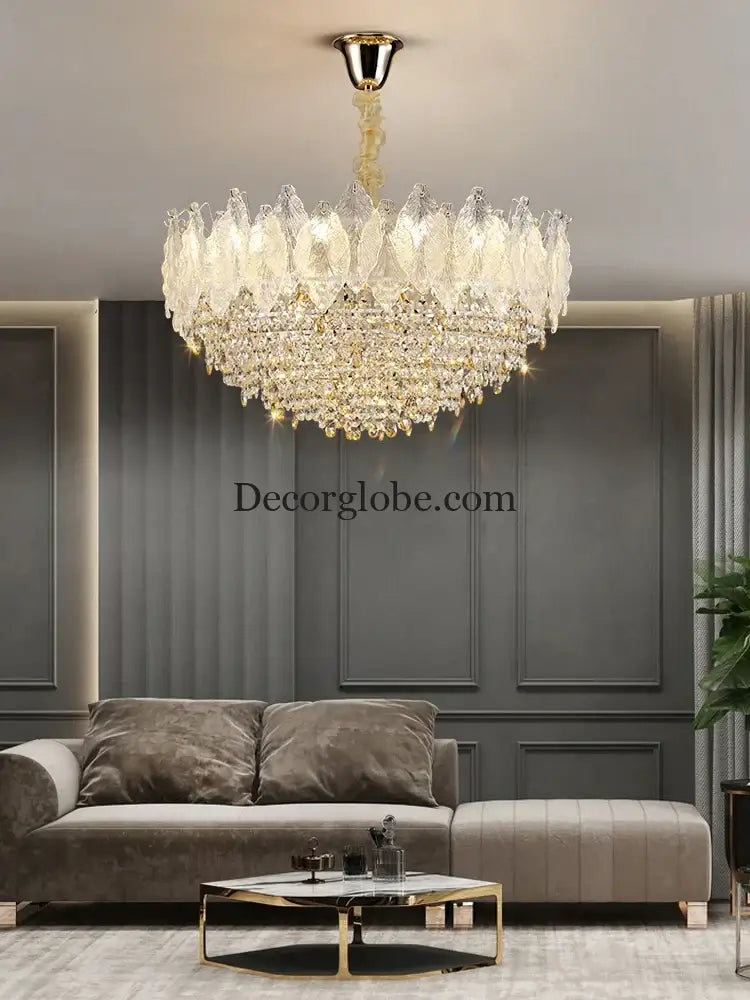 Elegant French Crystal Chandelier - Postmodern Light Luxury for a Luxurious Atmosphere in Living Rooms, Dining Rooms, and Bedrooms - DecorGlobe