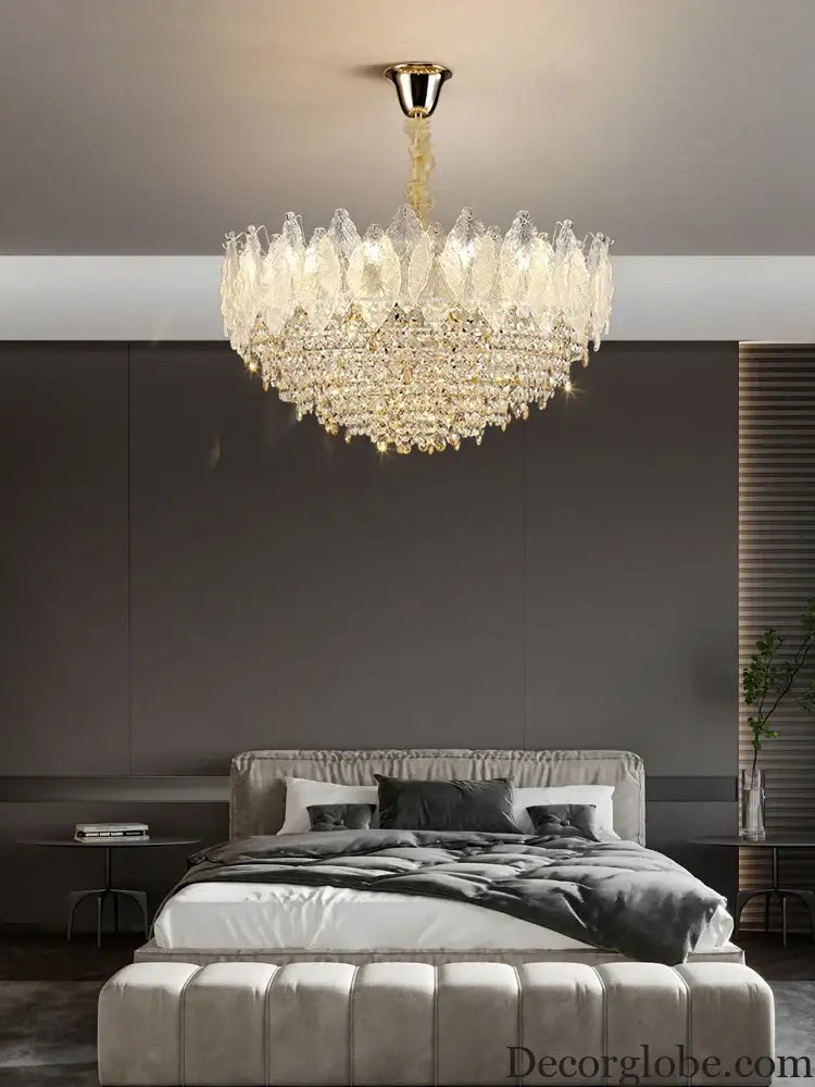 Elegant French Crystal Chandelier - Postmodern Light Luxury for a Luxurious Atmosphere in Living Rooms, Dining Rooms, and Bedrooms - DecorGlobe