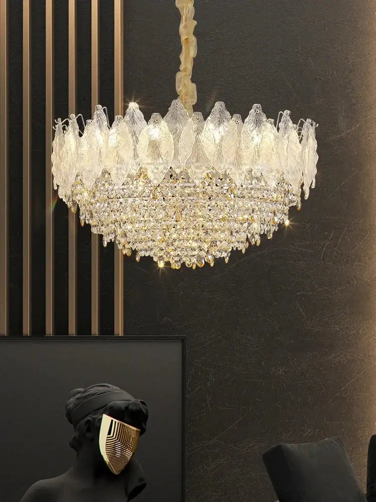 Elegant French Crystal Chandelier - Postmodern Light Luxury for a Luxurious Atmosphere in Living Rooms, Dining Rooms, and Bedrooms - DecorGlobe
