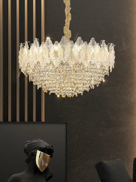 Elegant French Crystal Chandelier - Postmodern Light Luxury for a Luxurious Atmosphere in Living Rooms, Dining Rooms, and Bedrooms - DecorGlobe