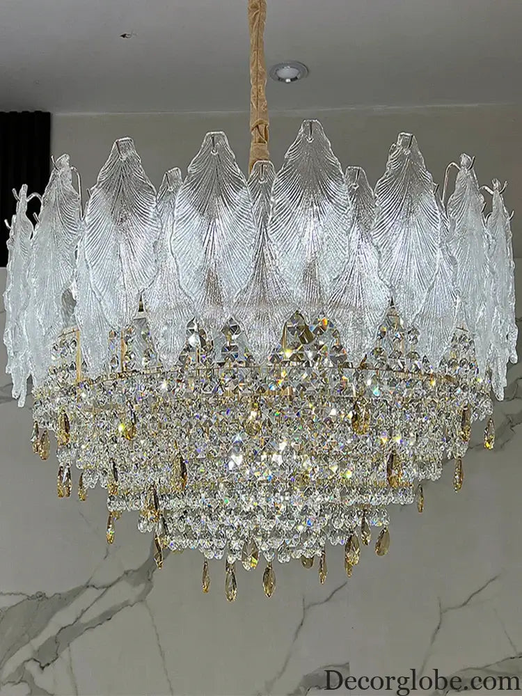 Elegant French Crystal Chandelier - Postmodern Light Luxury for a Luxurious Atmosphere in Living Rooms, Dining Rooms, and Bedrooms - DecorGlobe