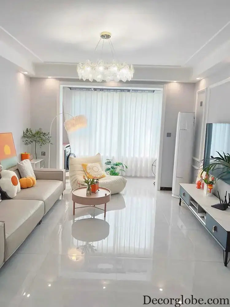 Elegant French Light Luxury Glass Chandelier - Modern Golden Rectangular Dining Room and Living Room Lighting Fixture - DecorGlobe