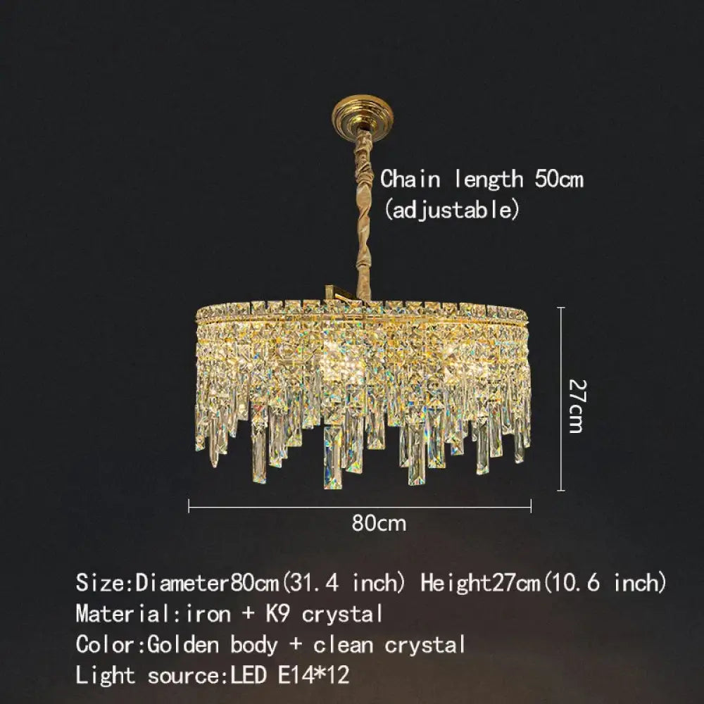 Elegant Golden Round Chandelier - A Creative New Design for Living Rooms, Dining Rooms, and More - DecorGlobe