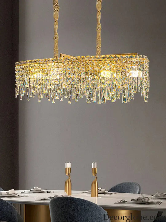 Elegant Golden Round Chandelier - A Creative New Design for Living Rooms, Dining Rooms, and More - DecorGlobe