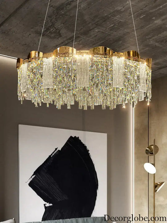 Elegant Modern Circular Crystal Chandeliers - Adding Light Luxury and Creativity to Your Living Room, Dining Room, and More - DecorGlobe