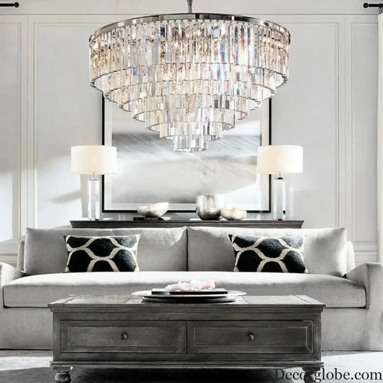 Elegant Nordic Postmodern Crystal Chandeliers - Luxury Round Lighting for Villas, Homes, Restaurants, and Hotels - DecorGlobe