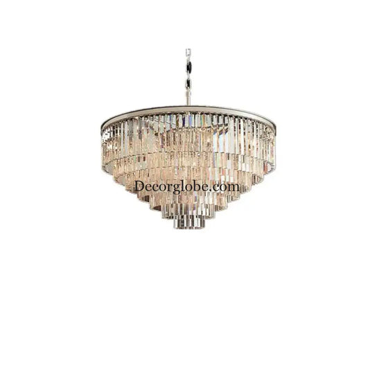 Elegant Nordic Postmodern Crystal Chandeliers - Luxury Round Lighting for Villas, Homes, Restaurants, and Hotels - DecorGlobe