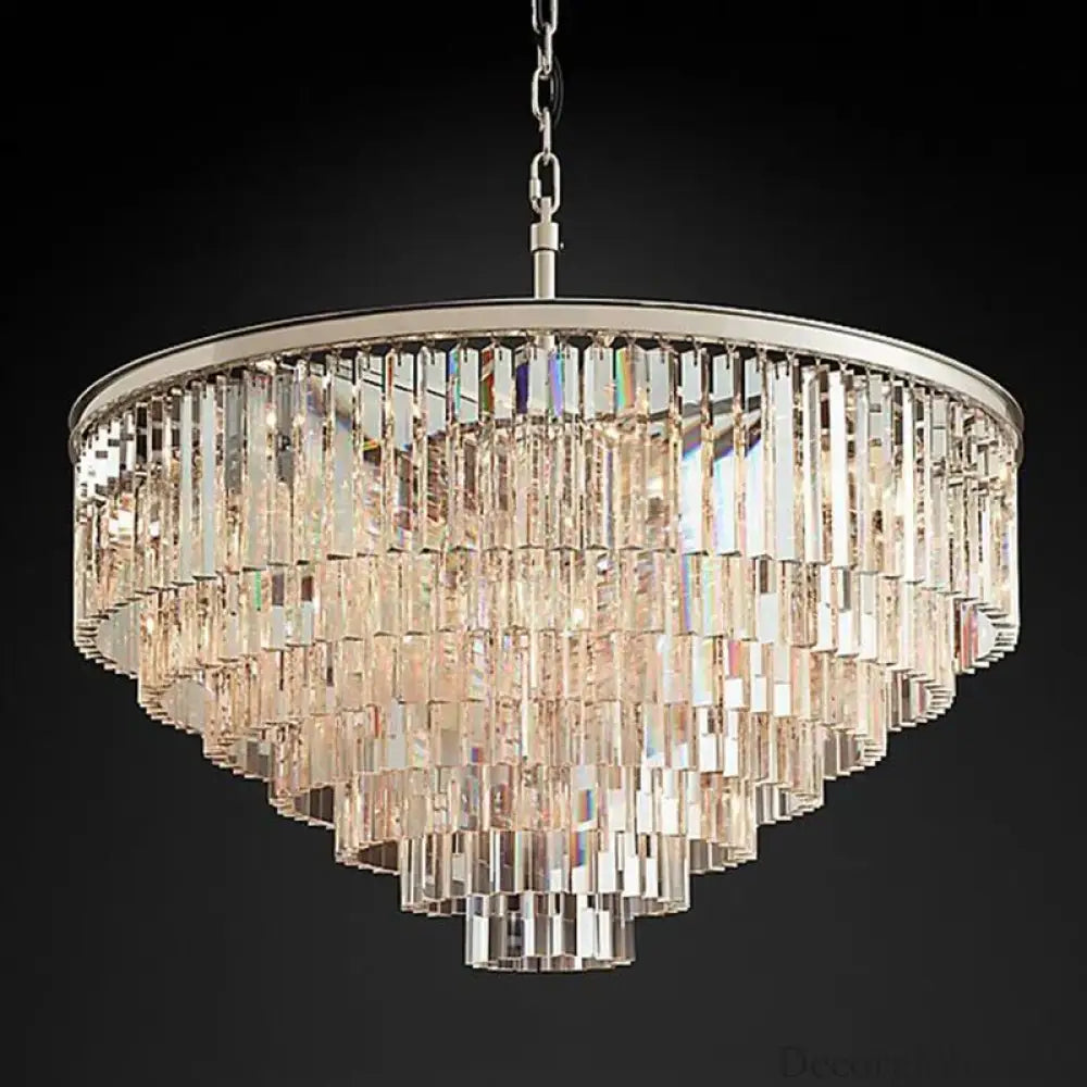 Elegant Nordic Postmodern Crystal Chandeliers - Luxury Round Lighting for Villas, Homes, Restaurants, and Hotels - DecorGlobe