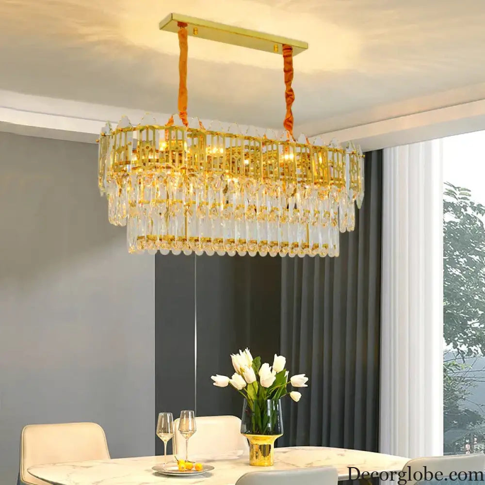 Elegant Post-Modern Crystal Chandelier - Stainless Steel Starry Lamp for Living Rooms, Bedrooms, and Dining Areas - DecorGlobe