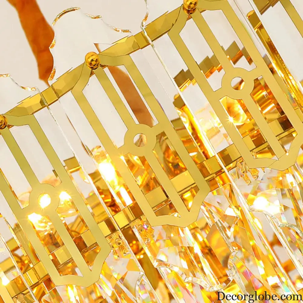 Elegant Post-Modern Crystal Chandelier - Stainless Steel Starry Lamp for Living Rooms, Bedrooms, and Dining Areas - DecorGlobe