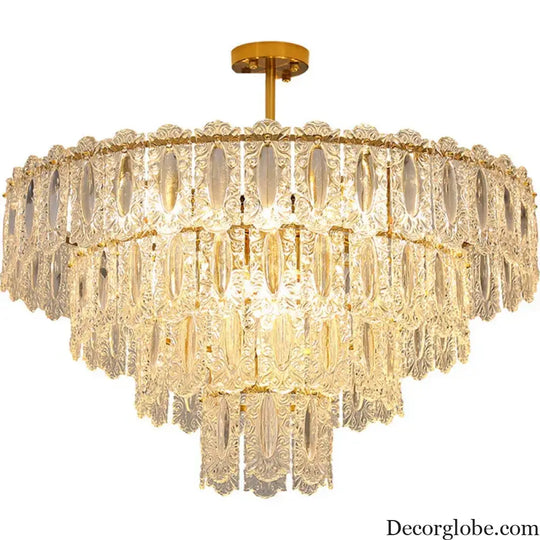 Elegant Post-Modern Glass Chandelier - A Personality Creative High-End Addition for Living Rooms, Dining Rooms, and Bedrooms - DecorGlobe