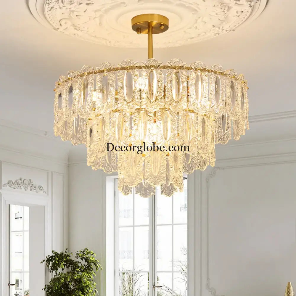 Elegant Post-Modern Glass Chandelier - A Personality Creative High-End Addition for Living Rooms, Dining Rooms, and Bedrooms - DecorGlobe