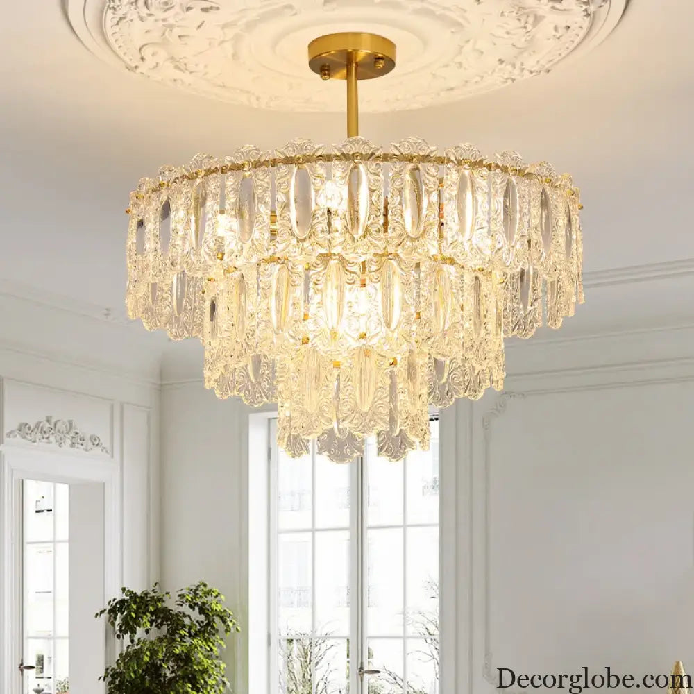 Elegant Post-Modern Glass Chandelier - A Personality Creative High-End Addition for Living Rooms, Dining Rooms, and Bedrooms - DecorGlobe