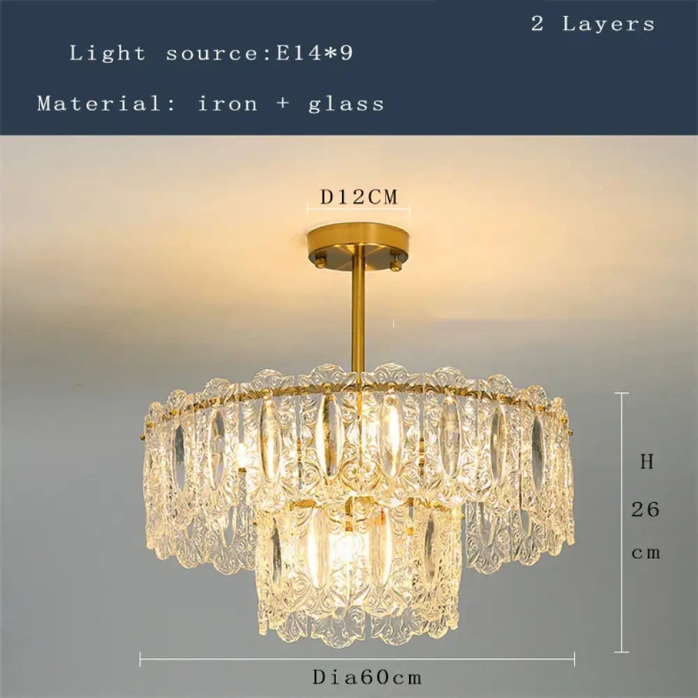 Elegant Post-Modern Glass Chandelier - A Personality Creative High-End Addition for Living Rooms, Dining Rooms, and Bedrooms - DecorGlobe