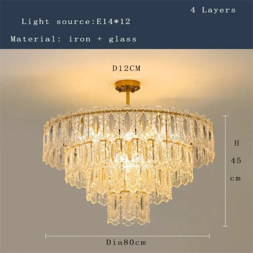 Elegant Post-Modern Glass Chandelier - A Personality Creative High-End Addition for Living Rooms, Dining Rooms, and Bedrooms - DecorGlobe