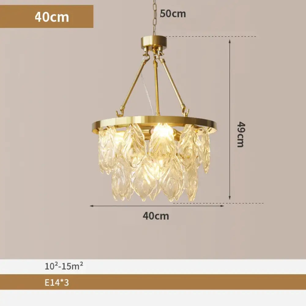 Elegant Round Water Drop Golden Chandelier - A Postmodern Light Luxury Fixture for Living Rooms, Bedrooms, and Dining Spaces - DecorGlobe