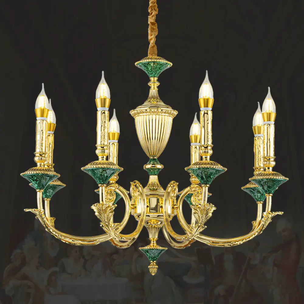 Ella - French European Copper Crystal Villa Chandelier Chandelier