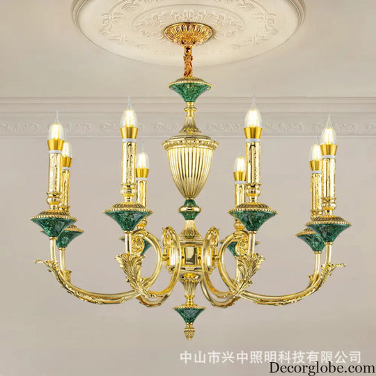 Ella - French European Copper Crystal Villa Chandelier Chandelier