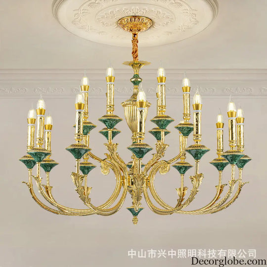 Ella - French European Copper Crystal Villa Chandelier Chandelier